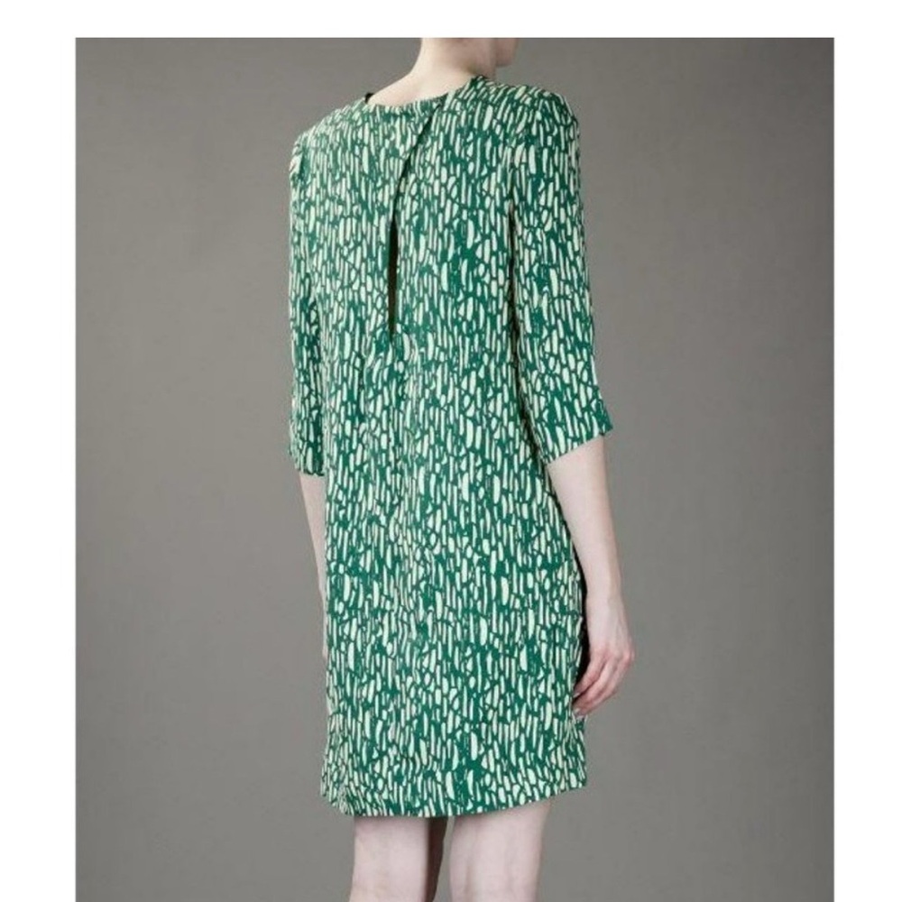 By Malene Birger Dalise Scribble Print Shift Dress Size 38 (8) Green Cream Tunic View 3
